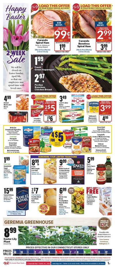 Big Y (CT) Weekly Ad Flyer Specials March 30 to April 12, 2023