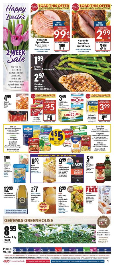 Big Y (MA) Weekly Ad Flyer Specials March 30 to April 12, 2023