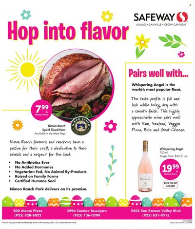 Safeway (CA) Weekly Ad Flyer Specials March 29 to April 4, 2023