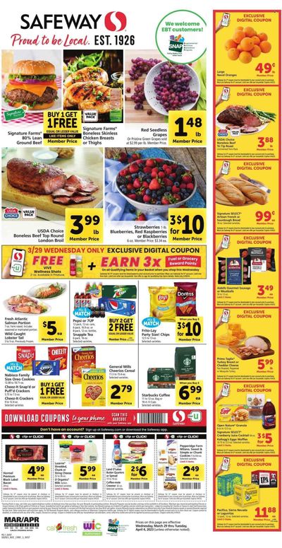 Safeway (CA) Weekly Ad Flyer Specials March 29 to April 4, 2023