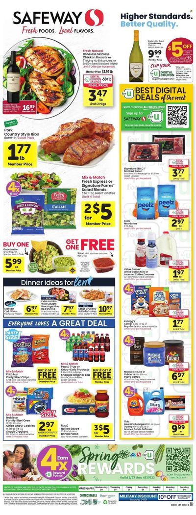 Safeway (SD) Weekly Ad Flyer Specials March 29 to April 4, 2023