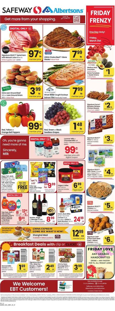 Safeway (WA) Weekly Ad Flyer Specials March 29 to April 4, 2023