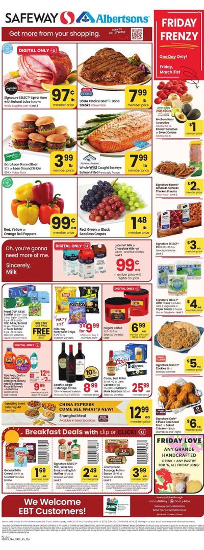 Safeway (WA) Weekly Ad Flyer Specials March 29 to April 4, 2023