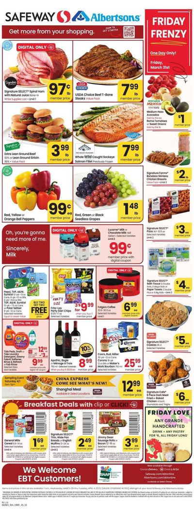 Safeway (WA) Weekly Ad Flyer Specials March 29 to April 4, 2023