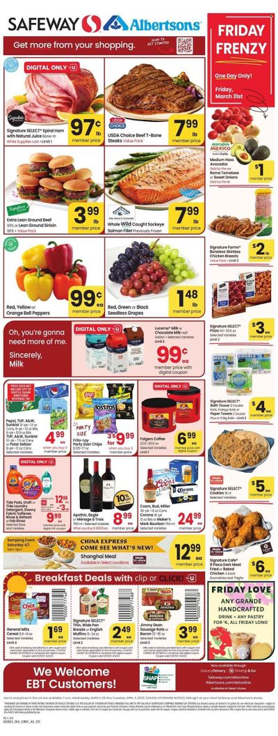Safeway (WA) Weekly Ad Flyer Specials March 29 to April 4, 2023