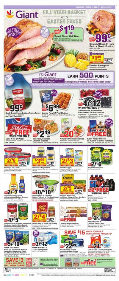 Giant Food (DE, MD, VA) Weekly Ad Flyer Specials March 31 to April 6, 2023