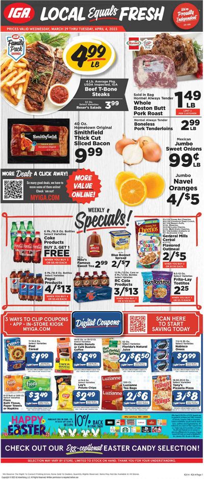 IGA (KY) Weekly Ad Flyer Specials March 29 to April 4, 2023