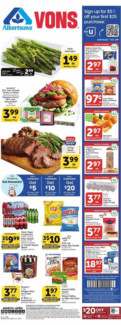 Vons (CA) Weekly Ad Flyer Specials March 29 to April 4, 2023