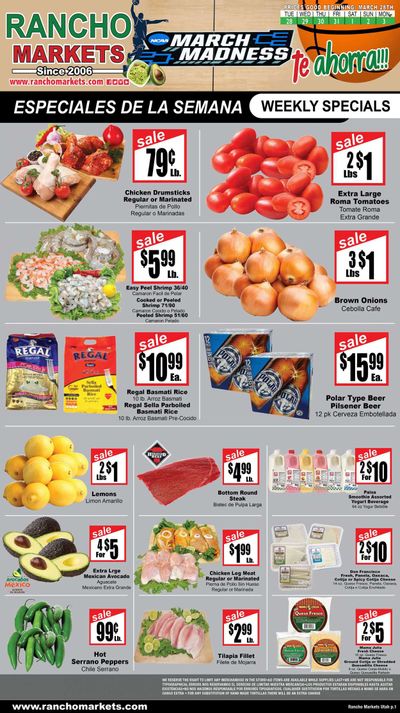 Rancho Markets (UT) Weekly Ad Flyer Specials March 28 to April 3, 2023