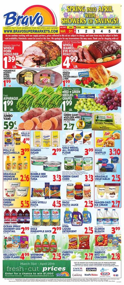 Bravo Supermarkets (CT, FL, MA, NJ, NY, PA) Weekly Ad Flyer Specials March 31 to April 6, 2023