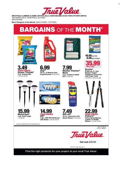 True Value Weekly Ad Flyer Specials March 1 to March 31, 2023