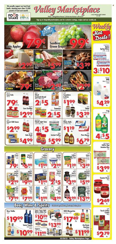Valley Marketplace (CA) Weekly Ad Flyer Specials March 29 to April 4, 2023