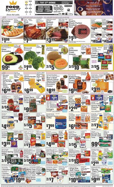 Food Dynasty (NY) Weekly Ad Flyer Specials March 31 to April 6, 2023 Food Dynasty (NY) Weekly Ad Flyer Specials March 31 to April 6, 2023