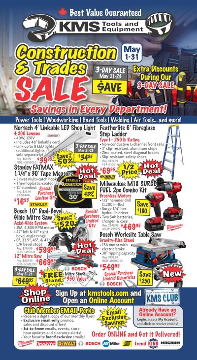 KMS Tools and Equipment Flyer May 1 to 31