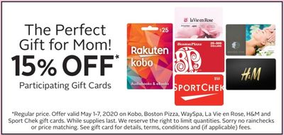Rexall Drugstore Canada Deals: Save 15% Off Sport Chek, Boston Pizza, H&M, Kobo, La Vie en Rose & WaySpa Gift Cards + 3 Days Sale