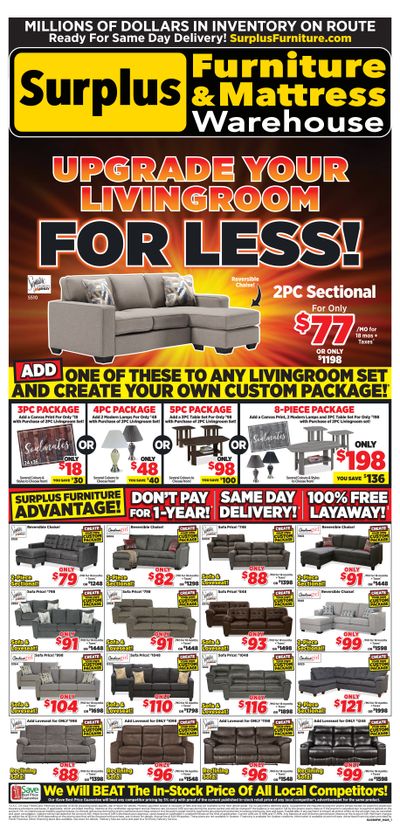 Surplus Furniture & Mattress Warehouse (Grand Falls Windsor) Flyer April 3 to 23