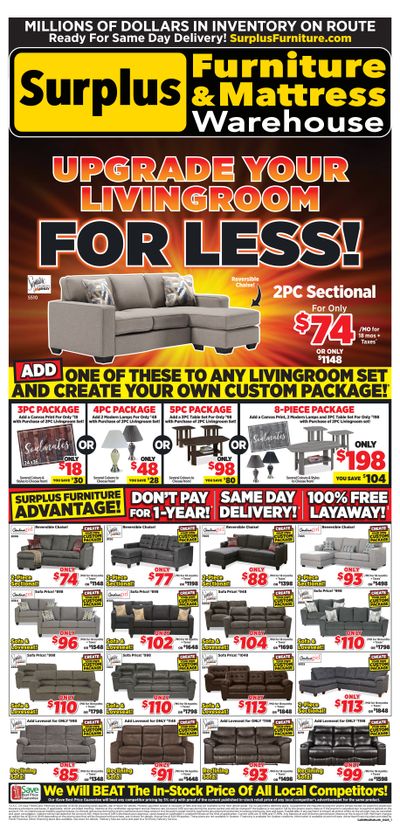 Surplus Furniture & Mattress Warehouse (Edmonton) Flyer April 3 to 23
