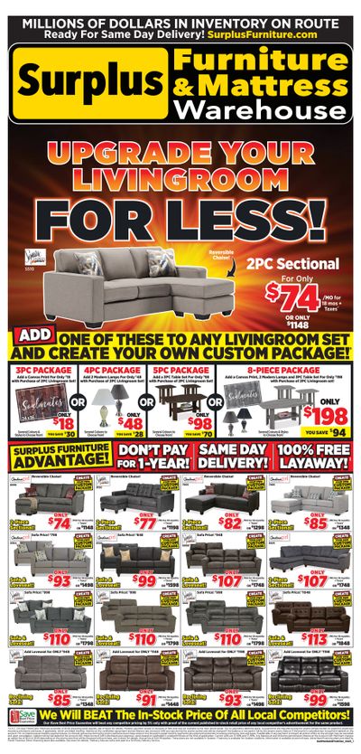 Surplus Furniture & Mattress Warehouse (Charlottetown) Flyer April 3 to 23