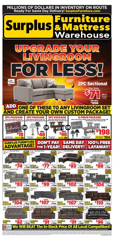 Surplus Furniture & Mattress Warehouse (Brandon) Flyer April 3 to 23