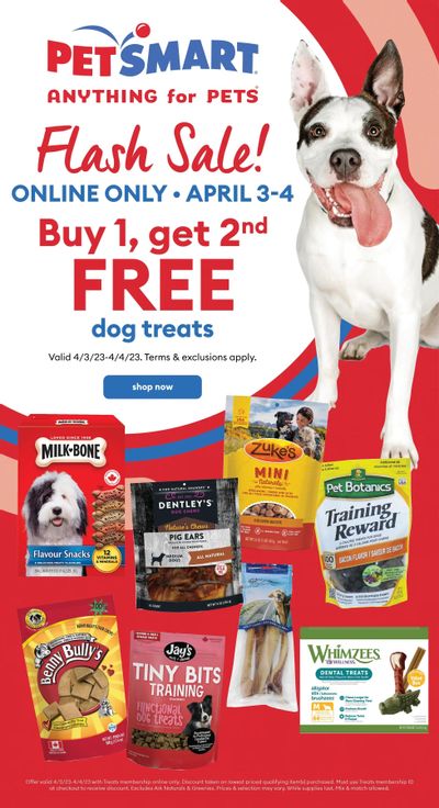 PetSmart Online Flash Sale Flyer April 3 and 4