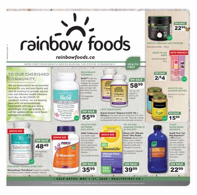 Rainbow Foods Health First Flyer May 1 to 31