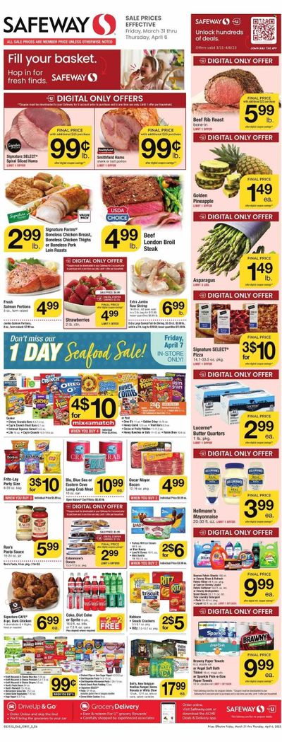 Safeway (DC) Weekly Ad Flyer Specials March 31 to April 6, 2023