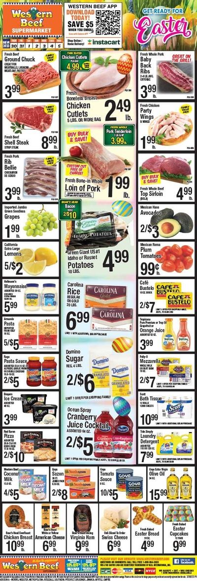 Western Beef (FL, NY) Weekly Ad Flyer Specials March 30 to April 5, 2023