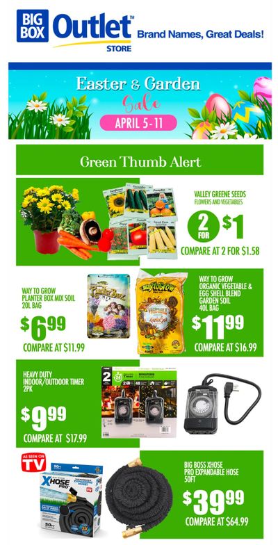 Big Box Outlet Store Flyer April 5 to 11