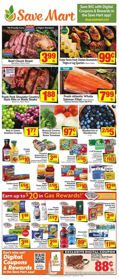 Save Mart (CA, NV) Weekly Ad Flyer Specials March 29 to April 4, 2023