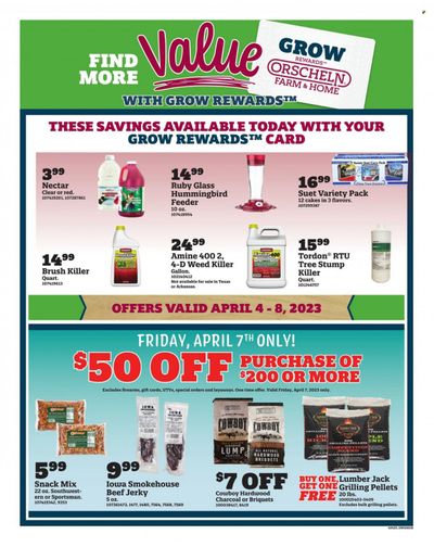 Orscheln Farm and Home (IA, IN, KS, MO, NE, OK) Weekly Ad Flyer Specials April 4 to April 8, 2023