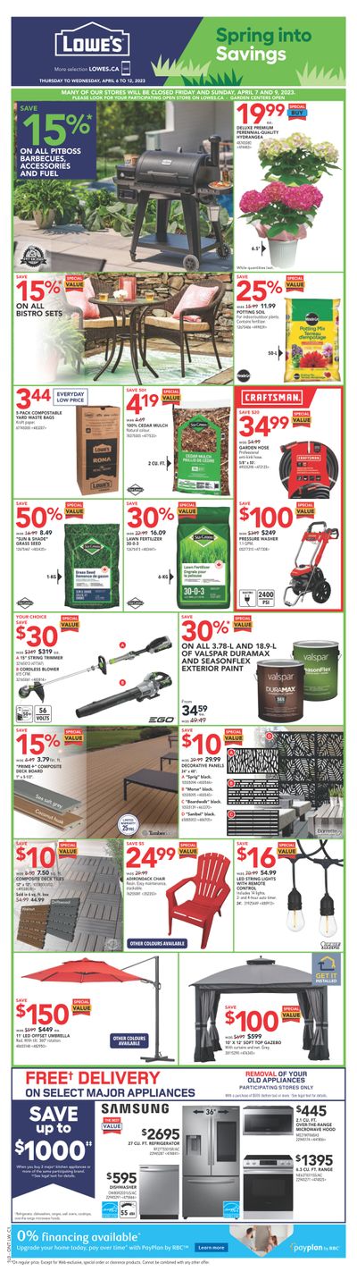 Lowe's (ON) Flyer April 6 to 12