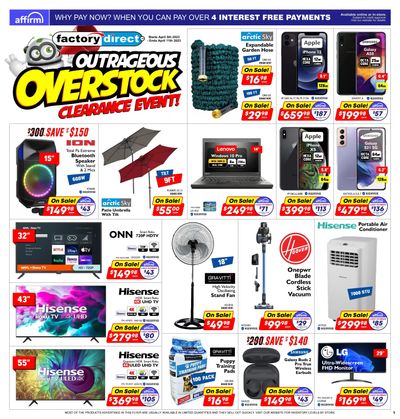 Factory Direct Flyer April 5 to 11