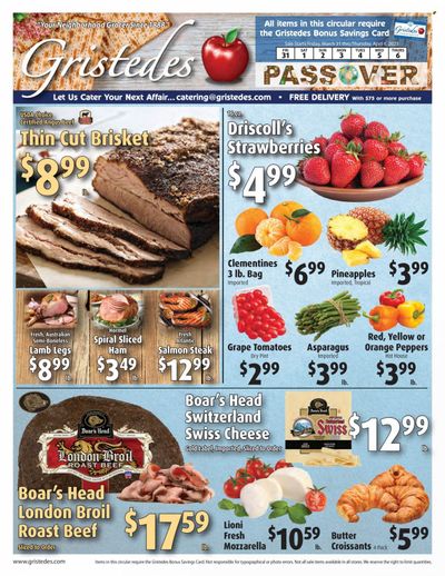 Gristedes (NY) Weekly Ad Flyer Specials March 31 to April 6, 2023