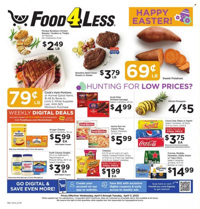 Food 4 Less (IN) Weekly Ad Flyer Specials April 5 to April 11, 2023