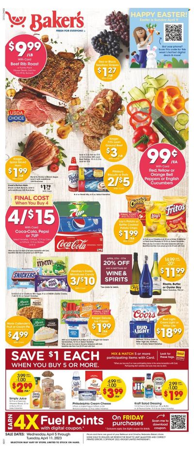 Baker's (NE) Weekly Ad Flyer Specials April 5 to April 11, 2023