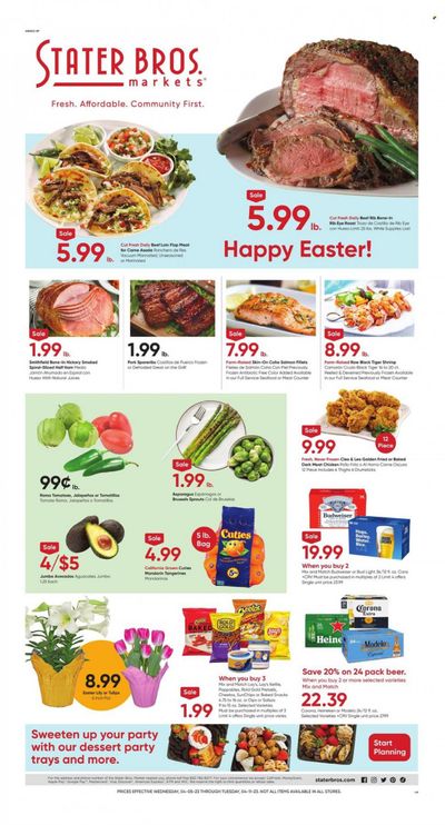 Stater Bros. (CA) Weekly Ad Flyer Specials April 5 to April 11, 2023