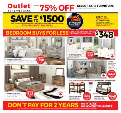 Outlet at Tepperman's Flyer April 7 to 13