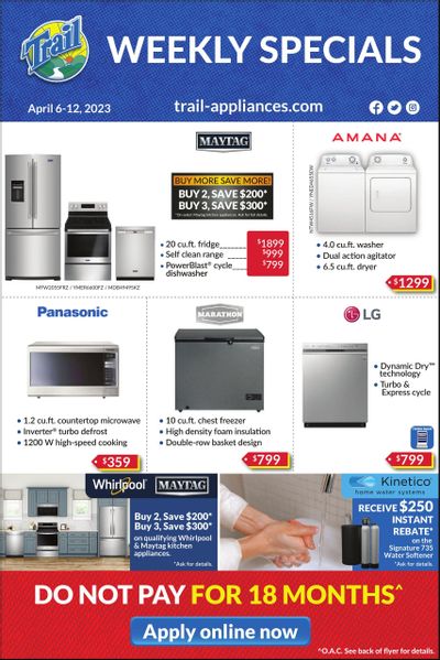 Trail Appliances (AB & SK) Flyer April 6 to 12