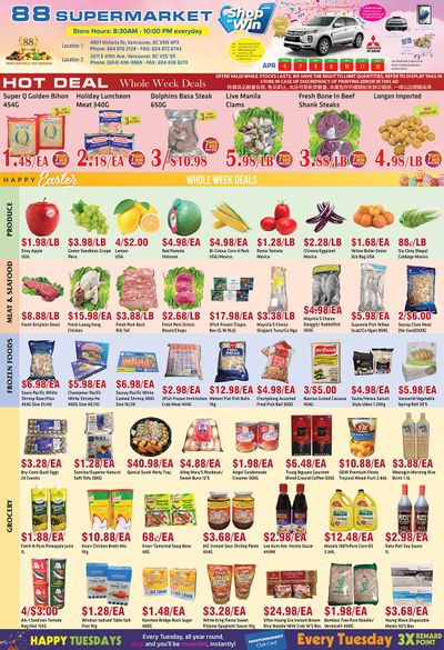 88 Supermarket Flyer April 6 to 12