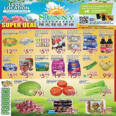 Sunny Supermarket (Leslie) Flyer April 7 to 13