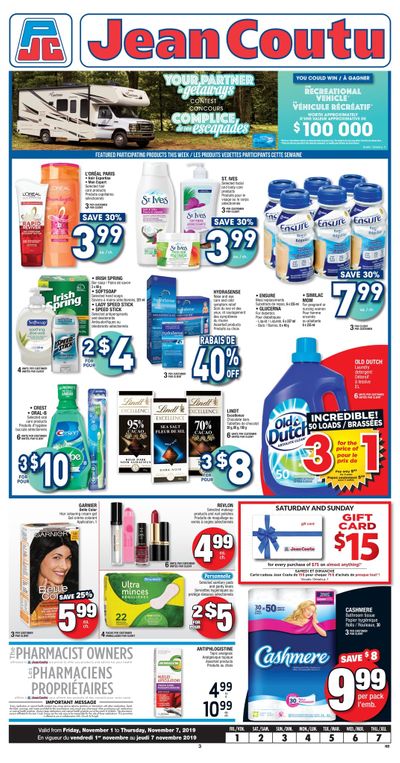 Jean Coutu (NB) Flyer November 1 to 7