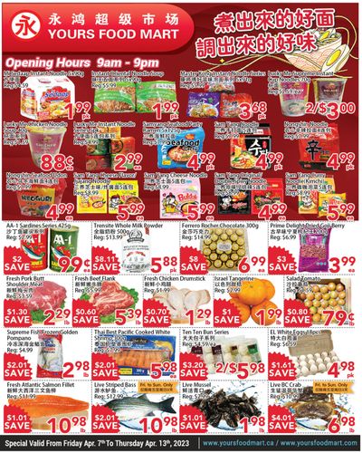 Yours Food Mart Flyer April 7 to 13