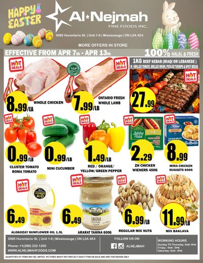 Alnejmah Fine Foods Inc. Flyer April 7 to 13