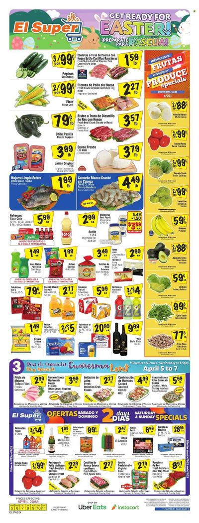 El Super (TX) Weekly Ad Flyer Specials April 5 to April 11, 2023