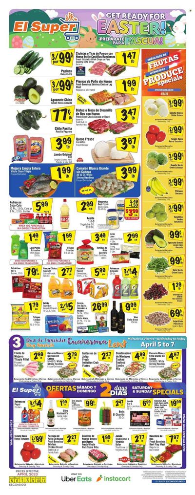 El Super (CA) Weekly Ad Flyer Specials April 5 to April 11, 2023