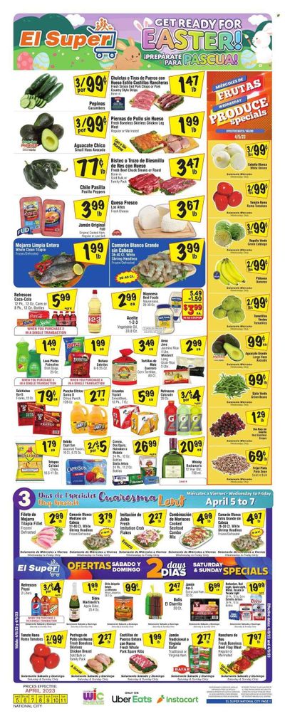 El Super (CA) Weekly Ad Flyer Specials April 5 to April 11, 2023