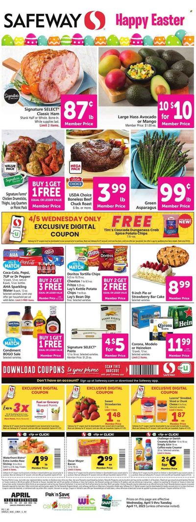 Safeway (CA) Weekly Ad Flyer Specials April 5 to April 11, 2023