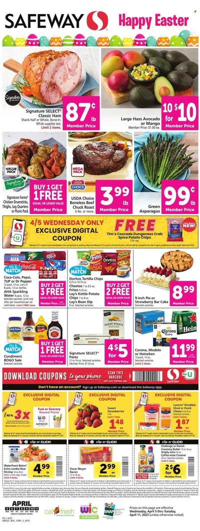 Safeway (CA) Weekly Ad Flyer Specials April 5 to April 11, 2023