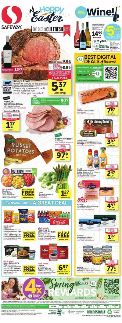 Safeway (CO) Weekly Ad Flyer Specials April 5 to April 11, 2023