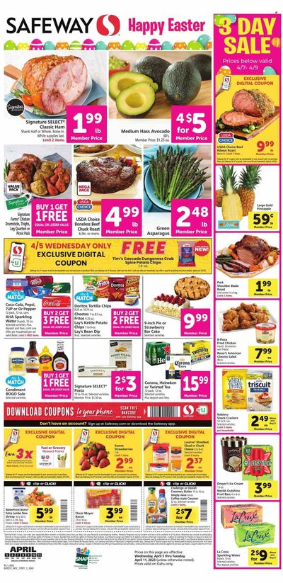 Safeway (HI) Weekly Ad Flyer Specials April 5 to April 11, 2023